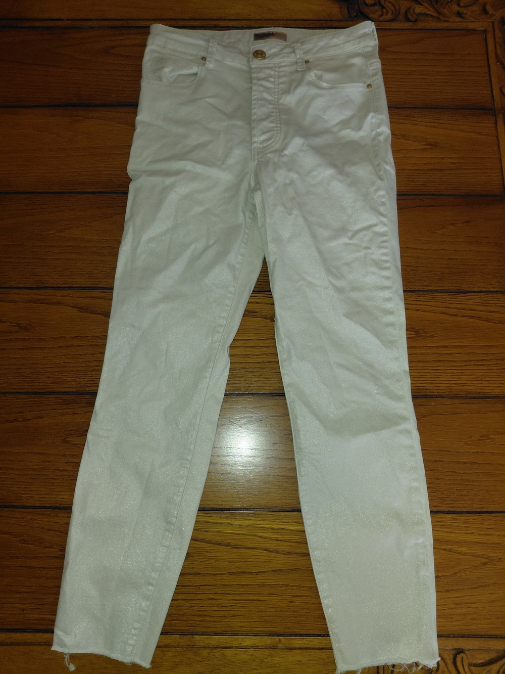KUT from the Kloth Women’s High Rise Cigarette White Denim 5-Pocket Jeans